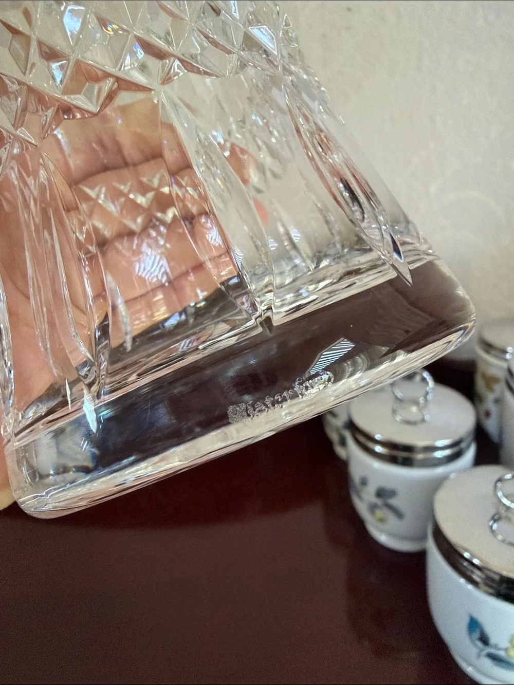 Vintage Waterford Crystal diamond cut Vase